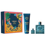 Kit Versace Eros · 100 ml + mini de 5 ml + gel de ducha